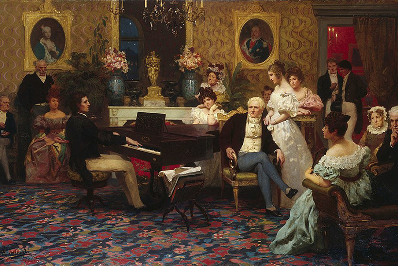 Frédéric Chopin o el genio de la expresión 1 Chopin tocando frente a la familia aristocrática de los Radziwiłł, de Henryk Siemiradzki.