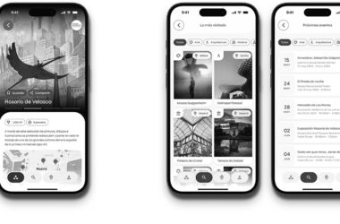 Varias capturas de pantalla de la app de Artgonuts. Fotografías cortesía de Artgonuts.