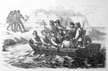 Vida y viajes de Cristobal Colon 1851 Enviando a tierra un bote por agua a Higuey provincia oriental de Espanola 3820338748
