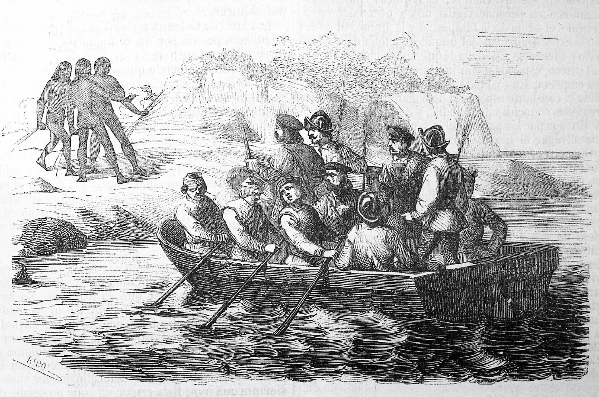 Cartas desde la Española 1 Vida y viajes de Cristobal Colon 1851 Enviando a tierra un bote por agua a Higuey provincia oriental de Espanola 3820338748