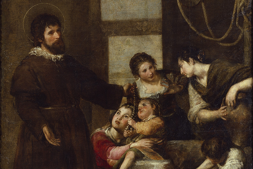 Pelín perezoso pero bueno con el agua: historia y mitos de san Isidro Labrador 1 Detalle de San Isidro Labrador y santa María de la Cabeza en 'El Milagro del pozo', cuadro realizado por Alonso Cano.