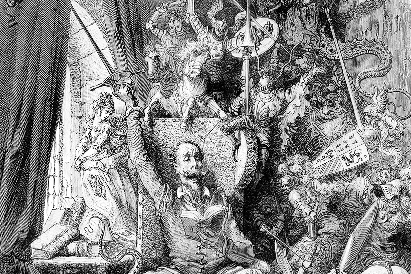 Interpretando a don Quijote (y 2) 1 Grabado de Gustav Doré para el Quijote. (DP)