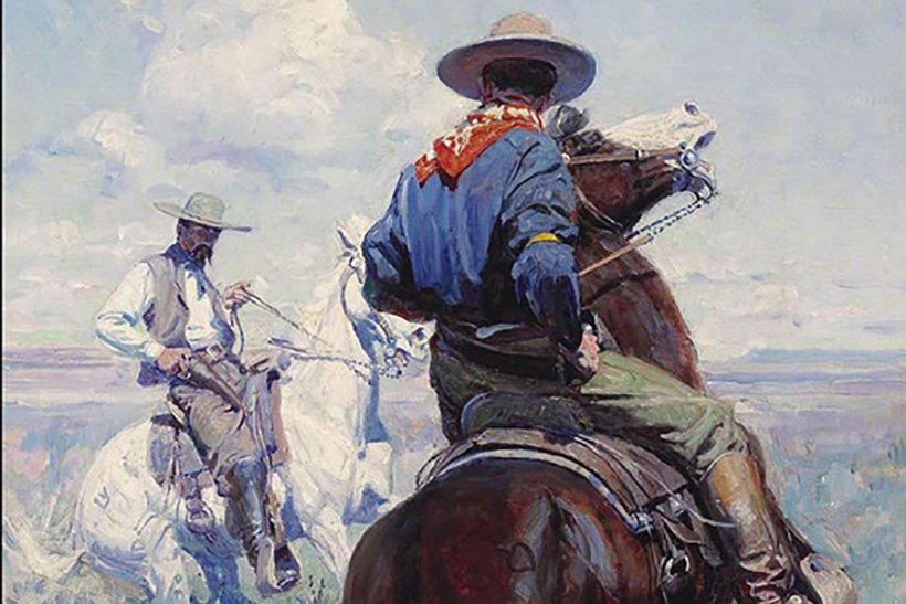 Bestsellers de otros tiempos: 'El virginiano', de Owen Wister. Nos vamos al Oeste 1 Detalle de portada de 'El virginianio. Un caballero de las llanuras'. Imagen Editorial Valdemar.