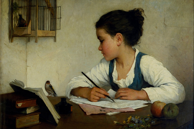 ¿Altas capacidades? ¿Autismo? ¿TDAH? Contra las trincheras de etiquetarlo todo 1 Niña escribiendo, de Henriette Browne. etiquetas