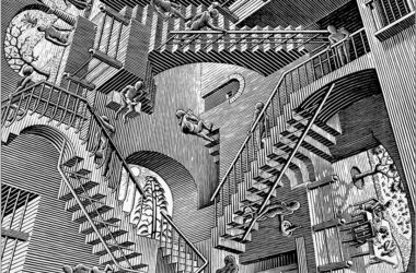 Relatividad, de M. C. Escher. límite de Cauchy