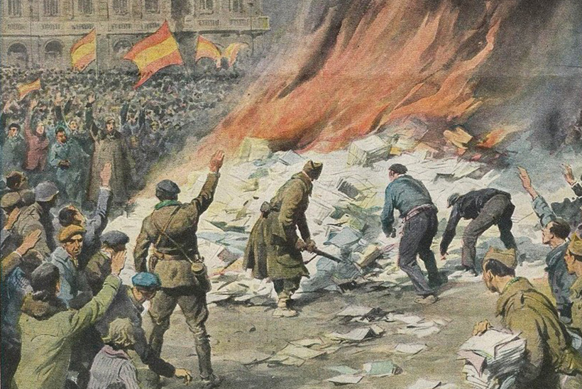 La quema de libros en la guerra civil 1 quema de libros en la guerra civil