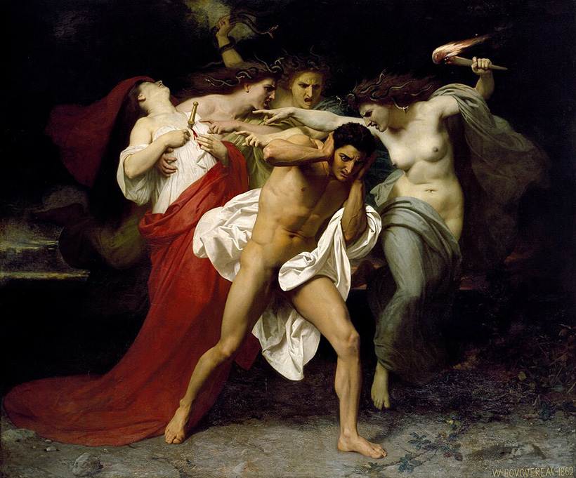 Mitología, traumas y tragedias griegas 1 Orestes perseguido por las Furias, de William-Adolphe Bouguereau. mitología griegapo