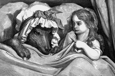 Caperucita Roja ilustrada por Gustave Doré (DP). fábulas