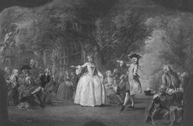 Fiesta en un jardín, de Charles-Joseph Flipart. playlist española para el brillante siglo XVIII