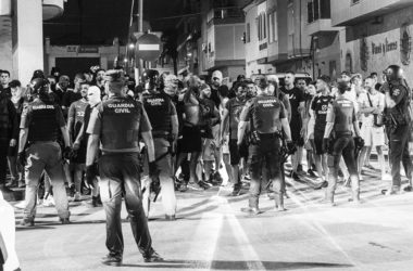 Una imagen de los disturbios racistas en Torre Pacheco. Imagen RTVE.