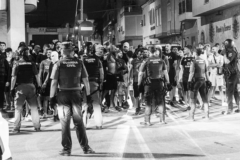 Arde Torre Pacheco 1 Una imagen de los disturbios racistas en Torre Pacheco. Imagen RTVE.