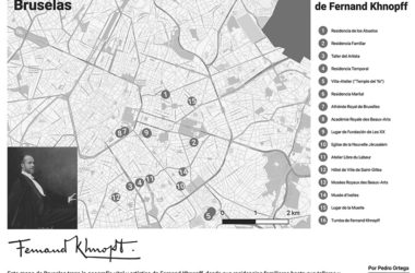 huellas de Fernand Khnopff en Bruselas o po