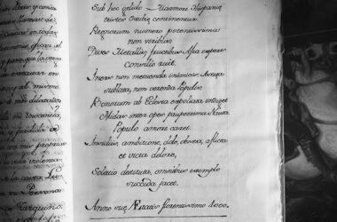 El epitafio de Pedro de Guzmán. Foto de Ángel L. Fernández.