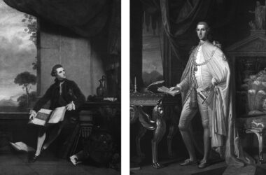 Los retratos de William Hamilton efectuados por Joshua Reynolds en 1777 (izda.) y David Allan en 1775 (dcha.)