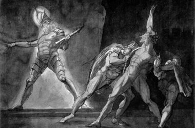 Marcelo, Horacio, Hamlet y el fantasma, de Henry Fuseli.