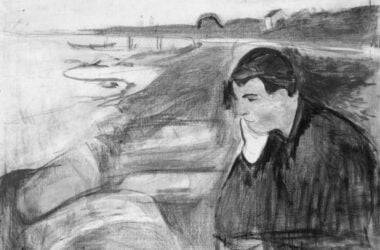 Edvard Munch Evening. Melancholy 1891bn