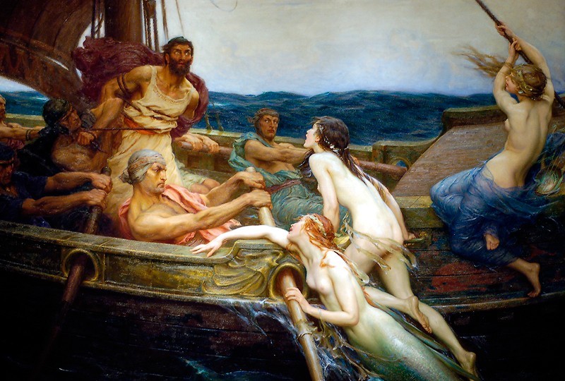 La Odisea, o el único viaje 1 Ulises y las sirenas, de H.J. Draper