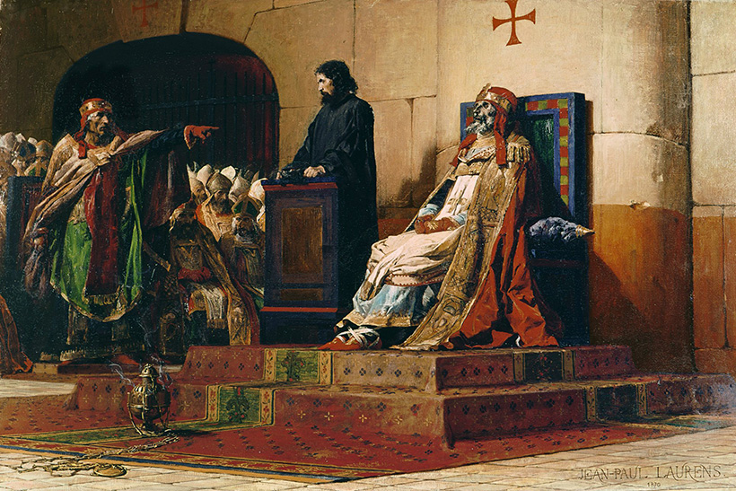 El cadáver en el banquillo 1 El papa Formoso y Esteban VII, de Jean-Paul Laurens. cadáver banquillo