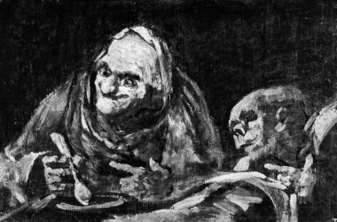 Dos viejos comiendo sopa, de Francisco de Goya. asco