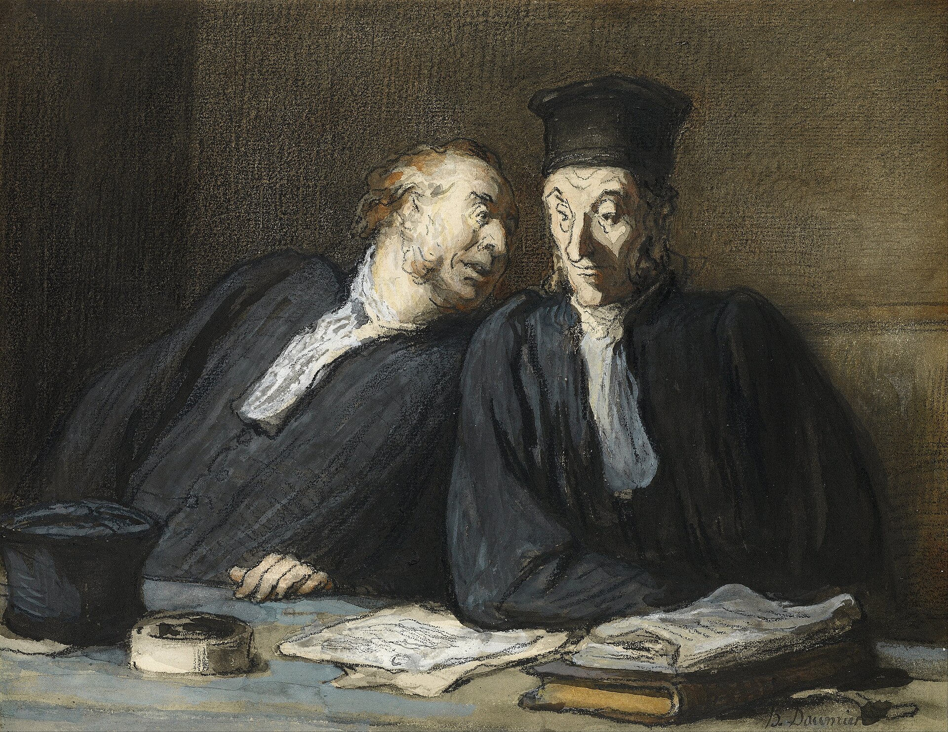 De inteligencia artificial, jueces y abogados: una historia casi real 1 Honore Daumier Two Lawyers Conversing Google Art Project