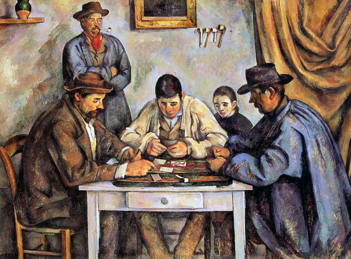 La domesticación del azar, del brillo de Las Vegas al silencio del salón 1 Paul Cezanne Les joueurs de cartes