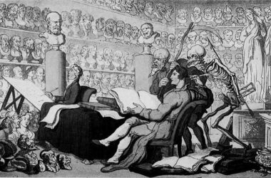 Un grabado de The english dance of death, de Thomas Rowlandson. muerte autor