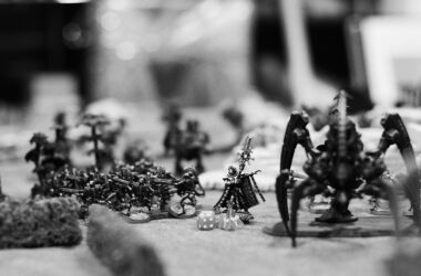 Una partida de Warhammer 40000. Foto Eric Savage (CC).
