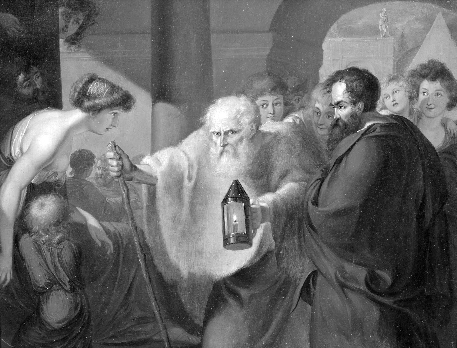 Óscar López, mucho ruido y pocas nueces, o cómo la transformación digital de España está en manos de un lobista de las tecnoligarquías que no respeta los derechos de autor 1 Johann Heinrich Wilhelm Tischbein Diogenes Searching for an Honest Man 1780