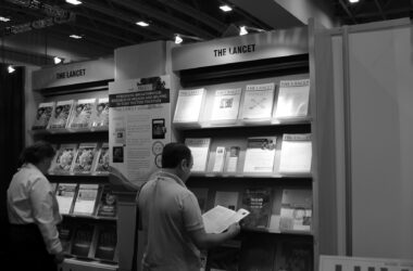 Lancet exhibition booth at 2012 International AIDS Conference