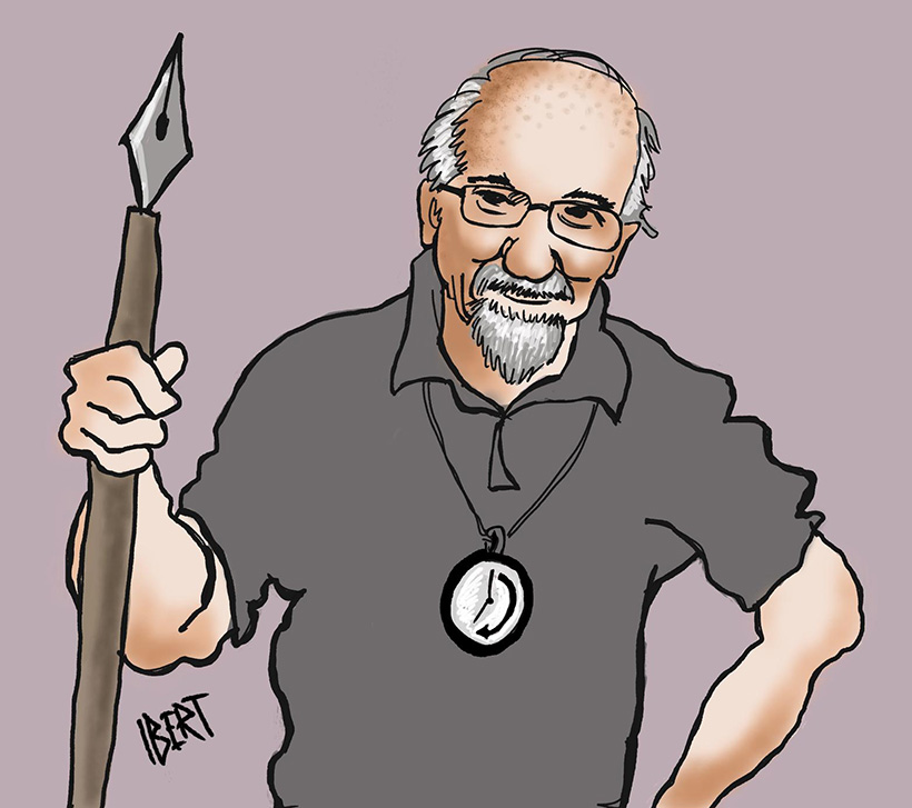 Una tumba para Predrag Koraksić, llamado Corax (I). Andanzas iniciáticas y Homo milosevanus 1 Predrag Koraksić (Corax). Ilustración de Ibert.