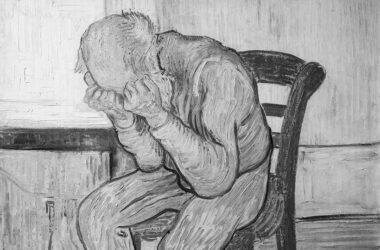 Detalle de 'Anciano apenado (En la puerta de la eternidad)', de Vincent van Gogh.