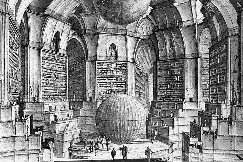 ¿Es la inteligencia artificial un cuento de Borges? 1 La biblioteca de Babel, de Erik Desmazières. borges