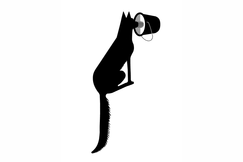 Animales que miran desde dentro de la casa 1 Ilustración de Pablo Amargo. Animales que miran