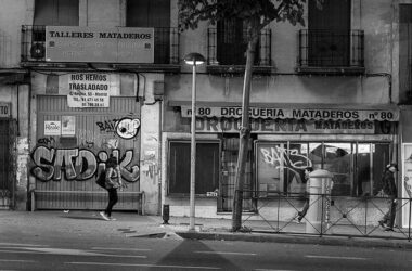 Comercios en la calle del General Ricardos, Carabanchel. Fotografía r2hox Wikimedia Commons. terror