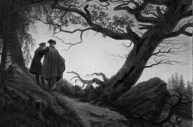 Dos hombres contemplan la luna, de Caspar David Friedrich. amigos amistad