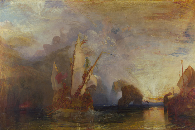 Leer la Odisea en tiempos iletrados (6): Cíclope 1 Ulises burlando a Polifemo, de Joseph Mallord William Turner. cíclope po